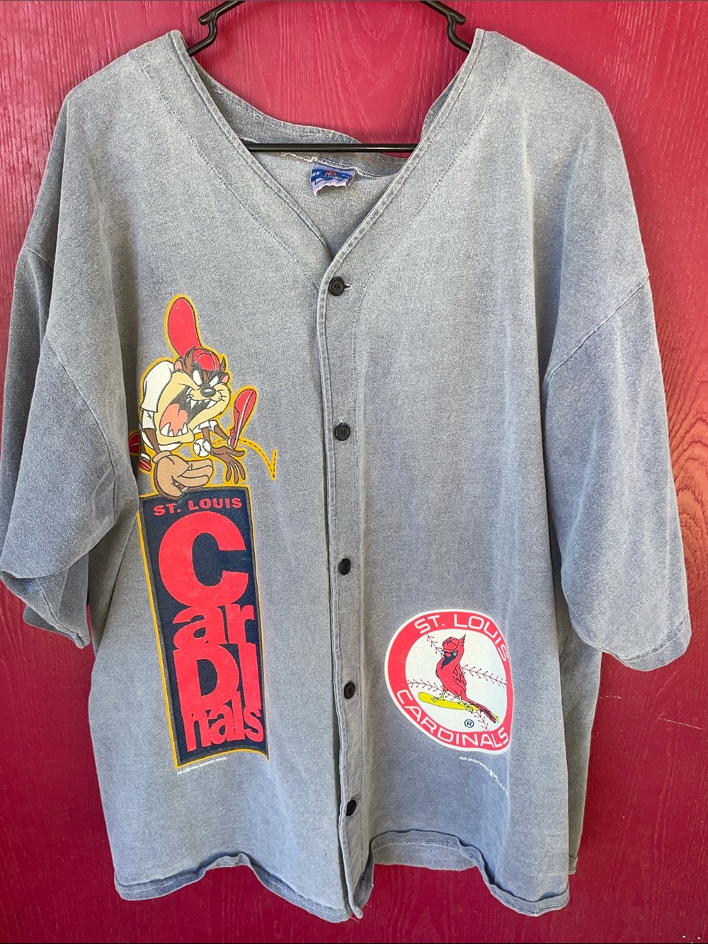 Vintage Tasmanian devil St. Louis Cardinals 1994  Button-Up cardigan type